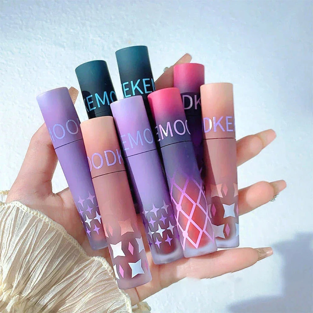 1pcs Punk Gothic Black Lipstick Matte Brown Lip Satin Red Lip Tint Waterproof Matte Liquid Liptsick Lip Gloss Korean Cosmetics