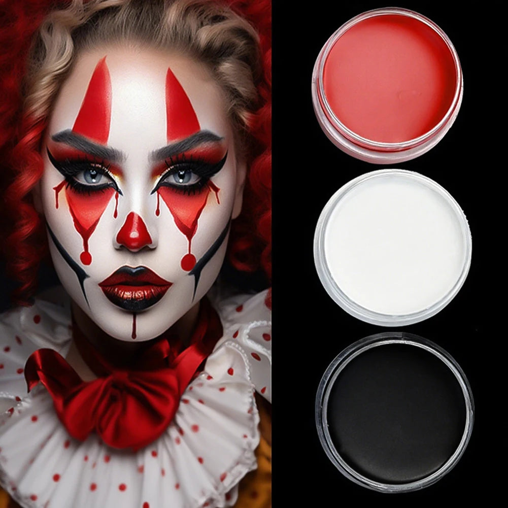 Professional Halloween Makeup Kit Face Body Paint White Black Red Special Effects Christmas Cosplay Party Supplies