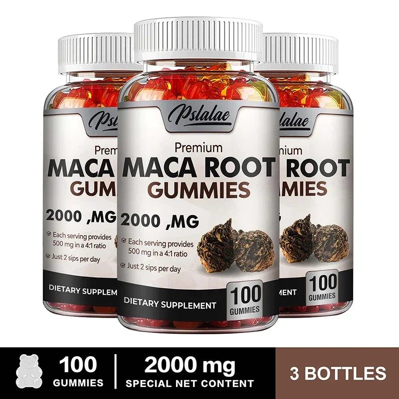 Maca Root Gummies - Enhances Energy, Endurance, Muscle Mass, Hormone Balance