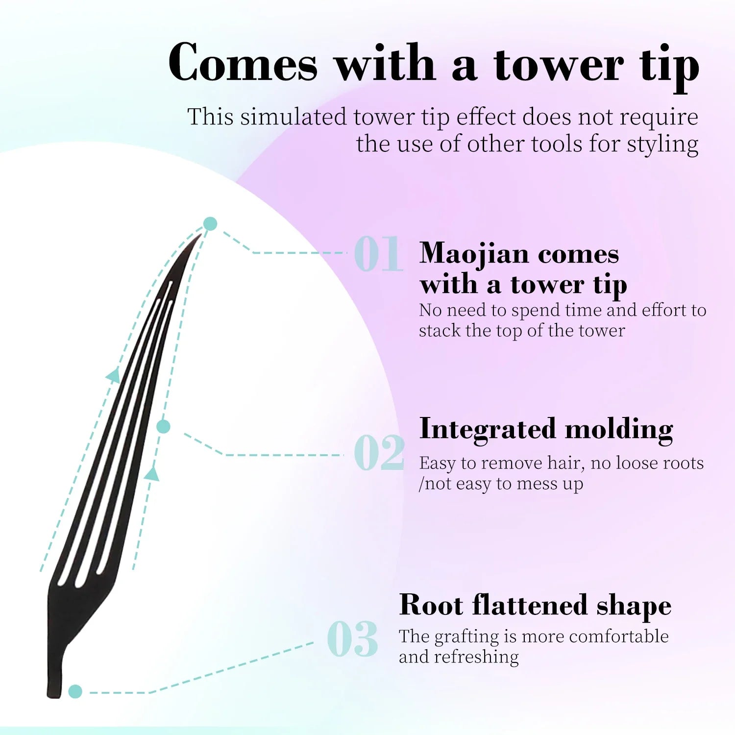 RUJADE Feather Shape Premade Fan Lashes Comic Spire Eyelashes Automatic Flowering Russian Volume Eyelash Extension Fairy Lashes