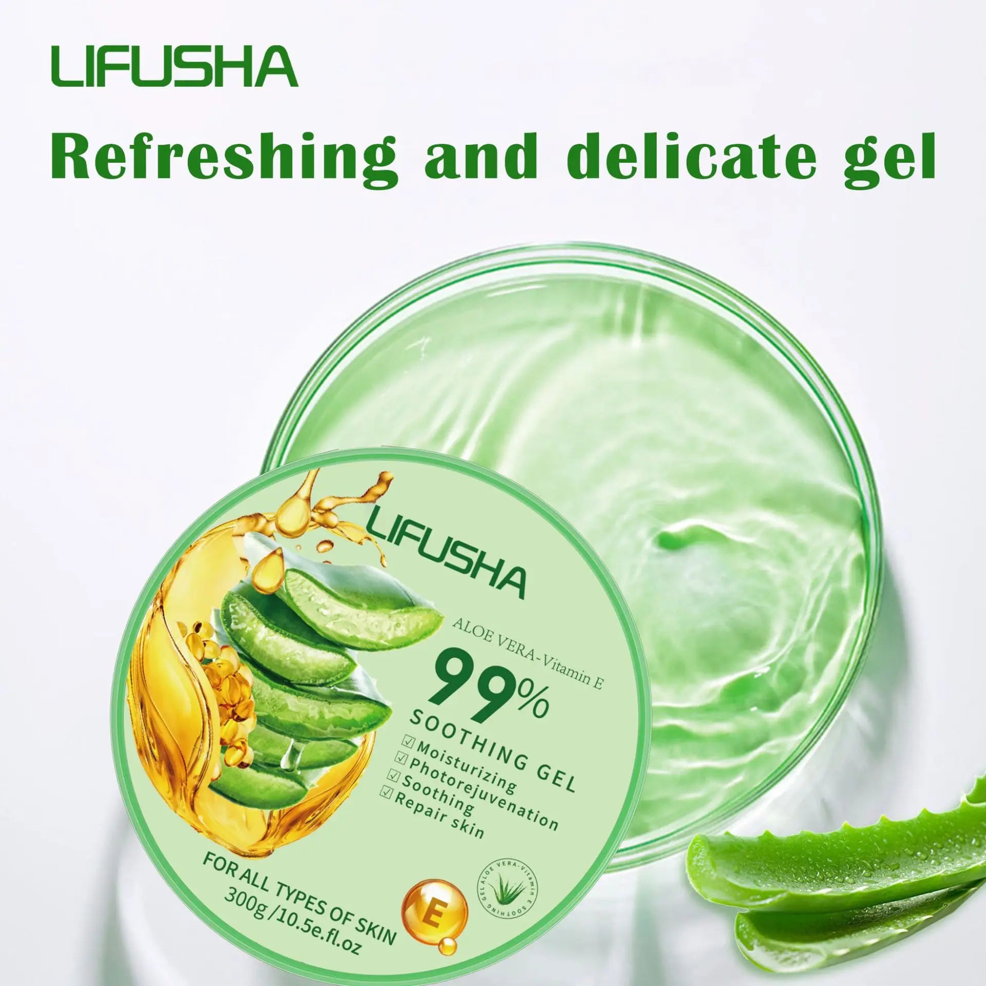 300g Moisturizing Aloe Vera Gel Cream Acne Treatment Face Cream Sun After Repair Sleeping Mask Face Care Skin Care