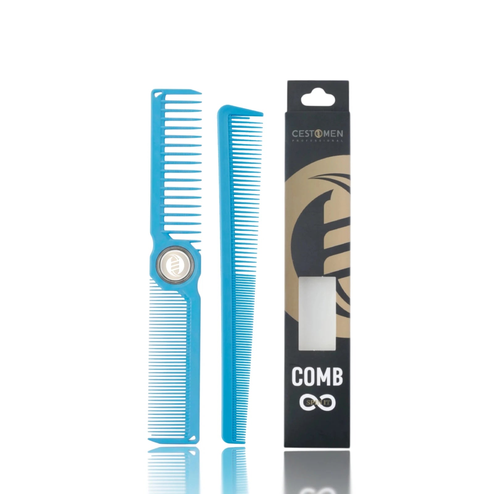 2Pcs NEW Professional Barber Dual Spining Comb Wide and Fine Tooth Cutting Comb Taper Comb for Salon Hairdressing Accessories