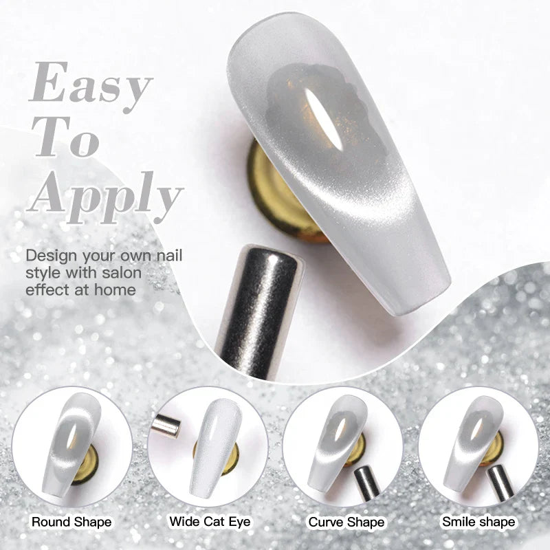 7ml Cat Magnetic Gel Nail Polish Pink Silver Semi Permanent Glitter Magnetic Gel UV/LED Needed Soak Off Painting Vanrish Design