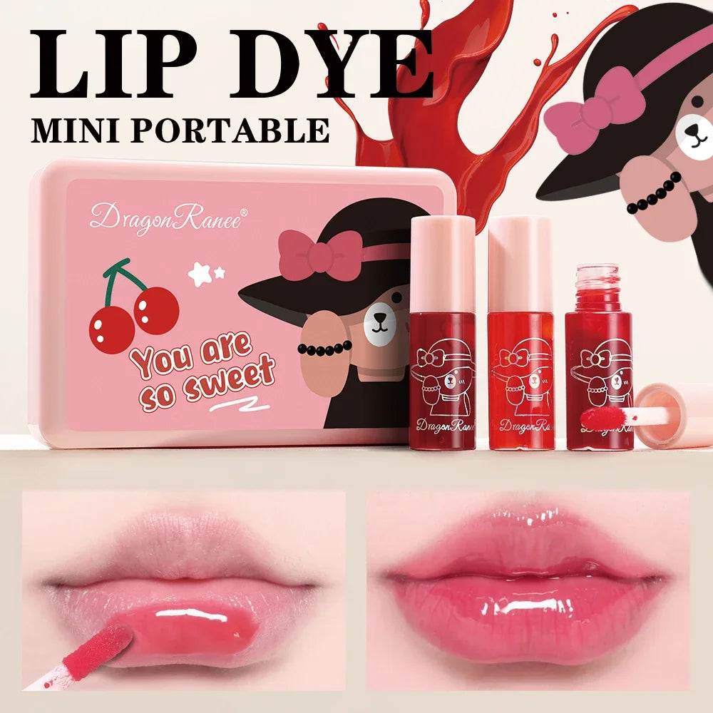 Glossy Lip Stain Water Based Moisturizing Brighten Long Lasting Non Fade Mirror Glaze 6pcs Mini Liquid Lipstick Makeup Kit