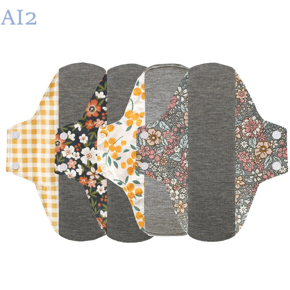 3PCS Sanitary Pads Reusable napkin Pads Washable print Towel Cloth Nursing pad easy to absorb graphene maternity Pads Menstrual