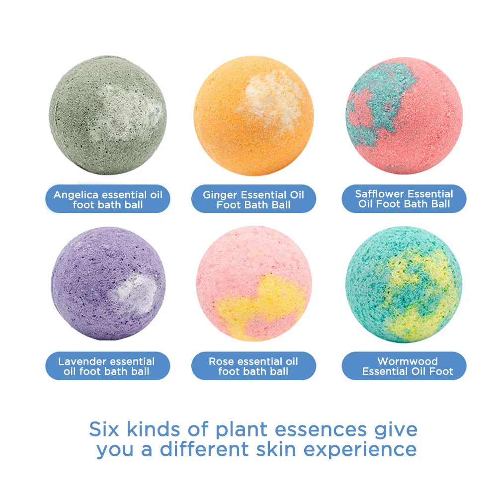 12Pcs/Set Bubble Small Bath Bombs Body Stress Relief Exfoliating Moisturizing Fragrances Aromatherapy SPA Salt Ball Skin Care