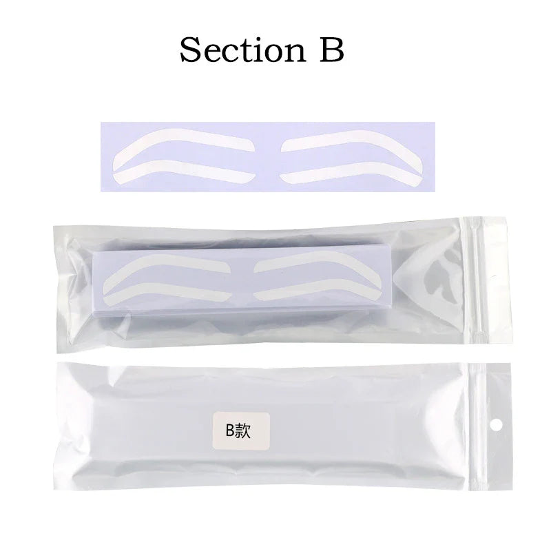 50pc Disposable Eyebrow Design Stencil Eyebrow Tint Airbrush Auxiliary Sticker For Brows Shaping With Single Eyebrowstype Option