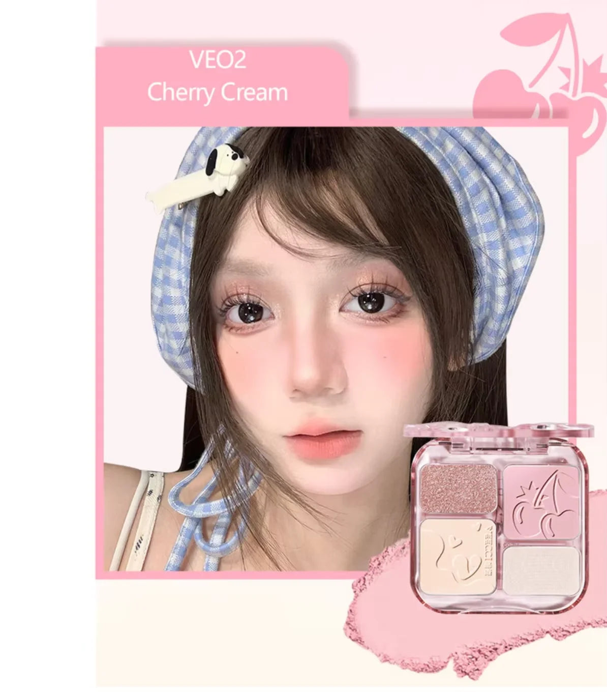 VEECCI 4 Color Contour Palette Powder Matte Shimmer Bronzer Highlighter Brighten Nude Tones Longlasting Facial Makeup