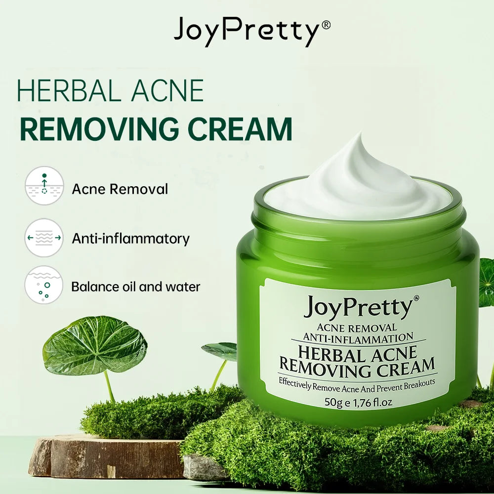 JoyPretty Herbal Acne Treatment Face Cream Elimination Large Pores Oil Control Shrink Pore Facial Cream Skin Care Beauty Health