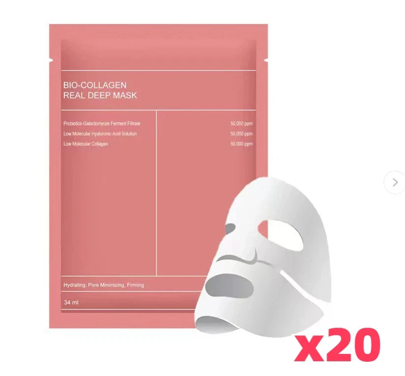 Bio Collagen Facial Mask Shrink Pores Deep Hydrating Overnight Mask Moisturizing Refreshing Brightening Face Korean Skin Care
