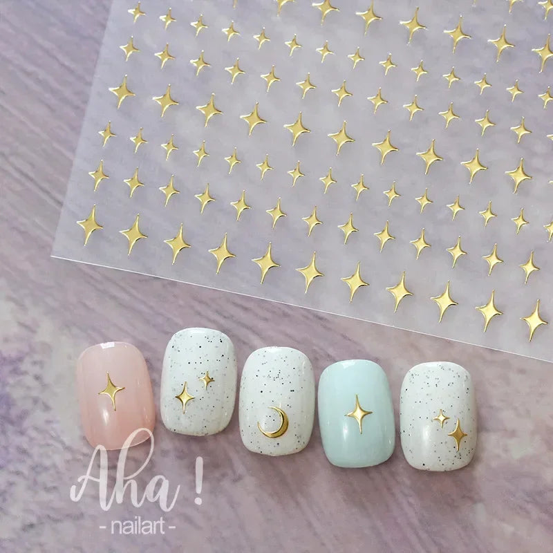 1sheet 3D Sweet Cherry Fruit Nail Art Stickers Summer Peach/Lemon/Star/Moon Nail Decals 8*10cm Adhesive Red Cherry Nail Decor