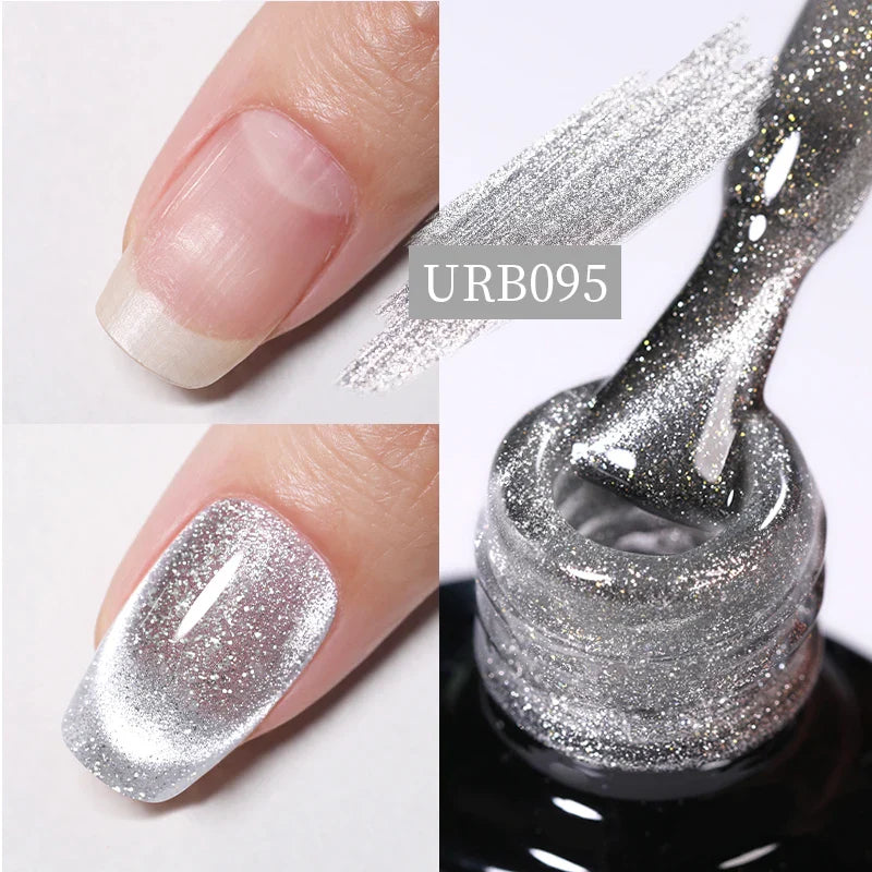 UR SUGAR 7ml Nude Crystal Rubber Base Gel Natural Color Semi Permanent Soak off UV LED Gel Nail Art Varnish