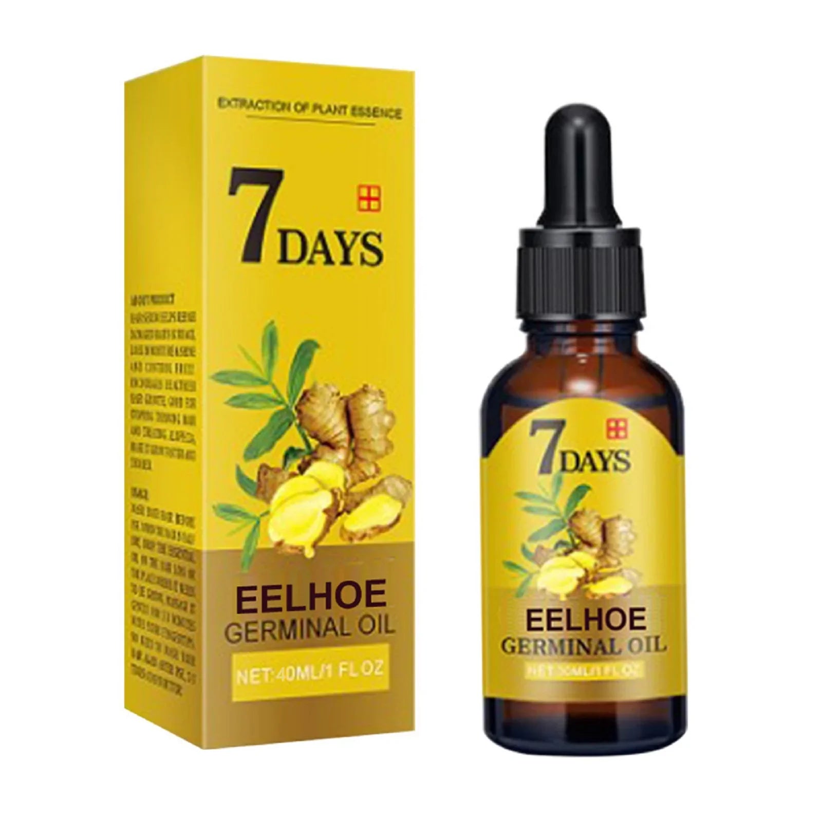Ginger Hair Care Oil Hair Roots Scalp Treatment Improve Androgenetic Alopecia Scalp Treatment Serum Strengthen Hair Roots