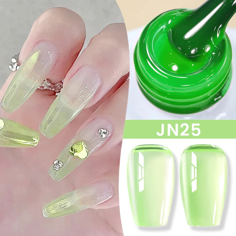 BORN PRETTY 10ml Jelly Nude Gel Nail Polish 50 Colors Semi Transparent Nail Art Nail Supplies Soak off UV LED Nails Gel Varnish