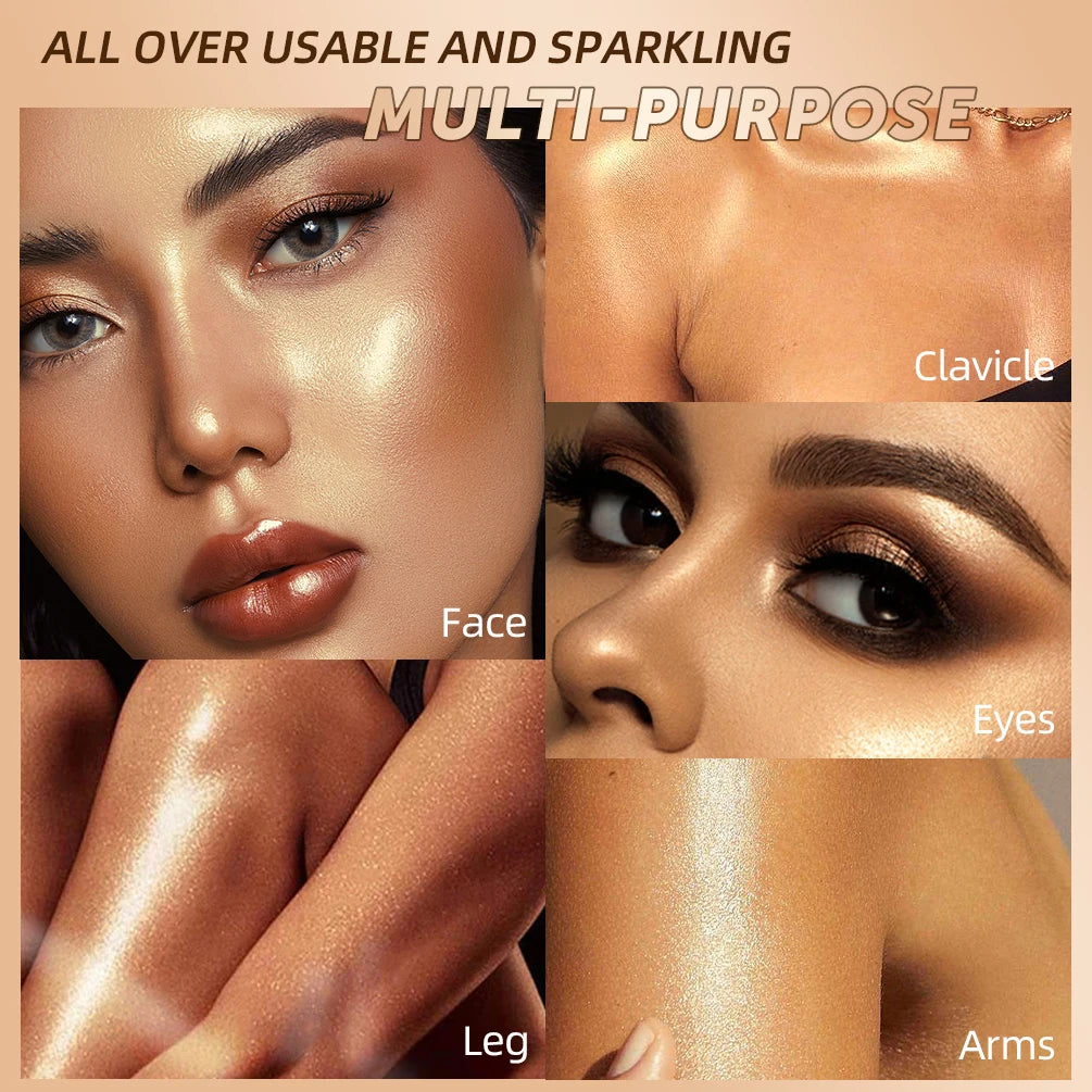 QIBEST Highlighting&Bronzer Stick Face Brightening Blusher Rouge Concealer Pen Long Lasting Highlight Contouring Blush Makeup