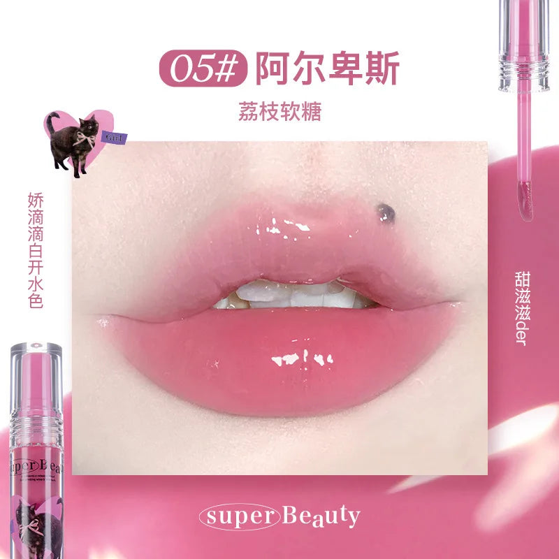FLORTTE Lip Plumper Gloss Essence Moisturizing Korean Lipstick Lip Oil Lip Glaze Base for dark lips
