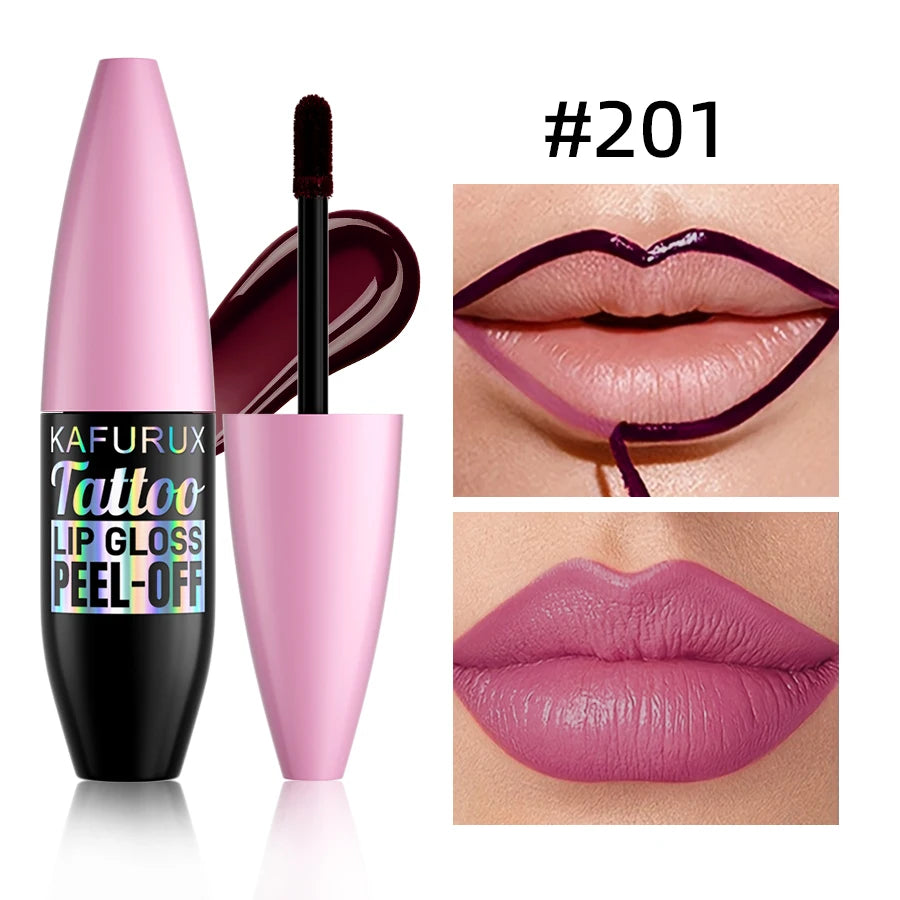 7 Color Waterproof Lip Liner Peel Off Lip Tint Long Lasting Matte Lip Gloss Red Pink Rose Contour Tear-off Lip Makeup Stian Cosm