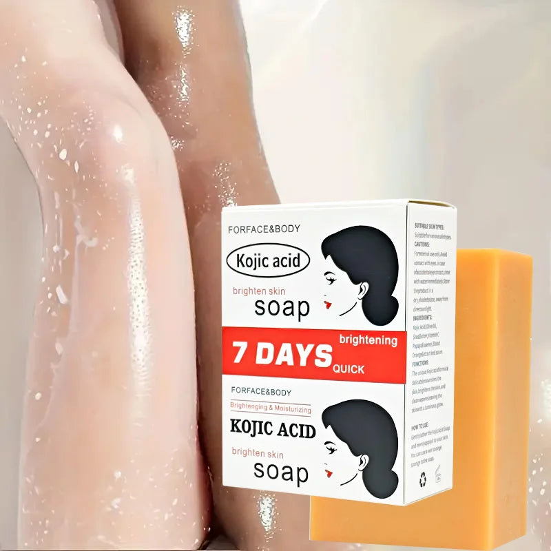 Kojic Acid Soap Whitening Soap Facial Cleansing Remove Black Face Kojic Bleaching Acid Handmad Soap with Vitamin C Deep Cleaning