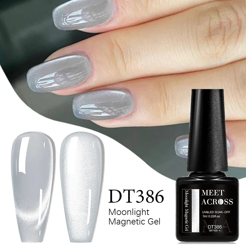 7ml Cat Magnetic Gel Nail Polish Pink Silver Semi Permanent Glitter Magnetic Gel UV/LED Needed Soak Off Painting Vanrish Design