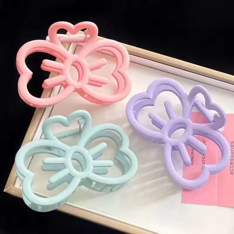 New Candy Color Cat Bow Hair Clip Plastic Claw Clip Fashion Crab Hair Clip For Girls Sweet Hair Claw Women Hair Accessories