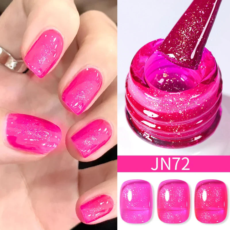 BORN PRETTY 10ml Blood Red Jelly Gel Nail Polish Halloween Nails Art Gel Polish Sheer Translucent Nail Gel for Winter Manicure
