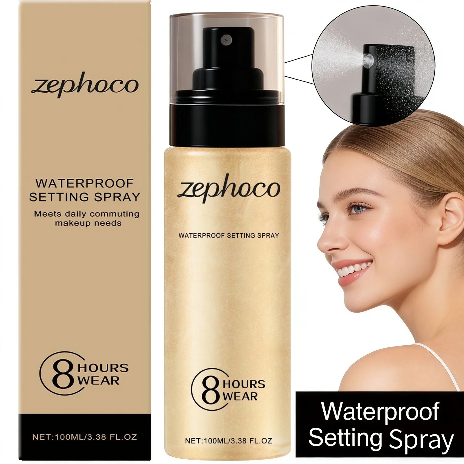 Waterproof Setting Spray Mattifying Oil Control Base Makeup Long-Lasting Sweatproof Hydrating Fixing Setting Spray Cosmetics