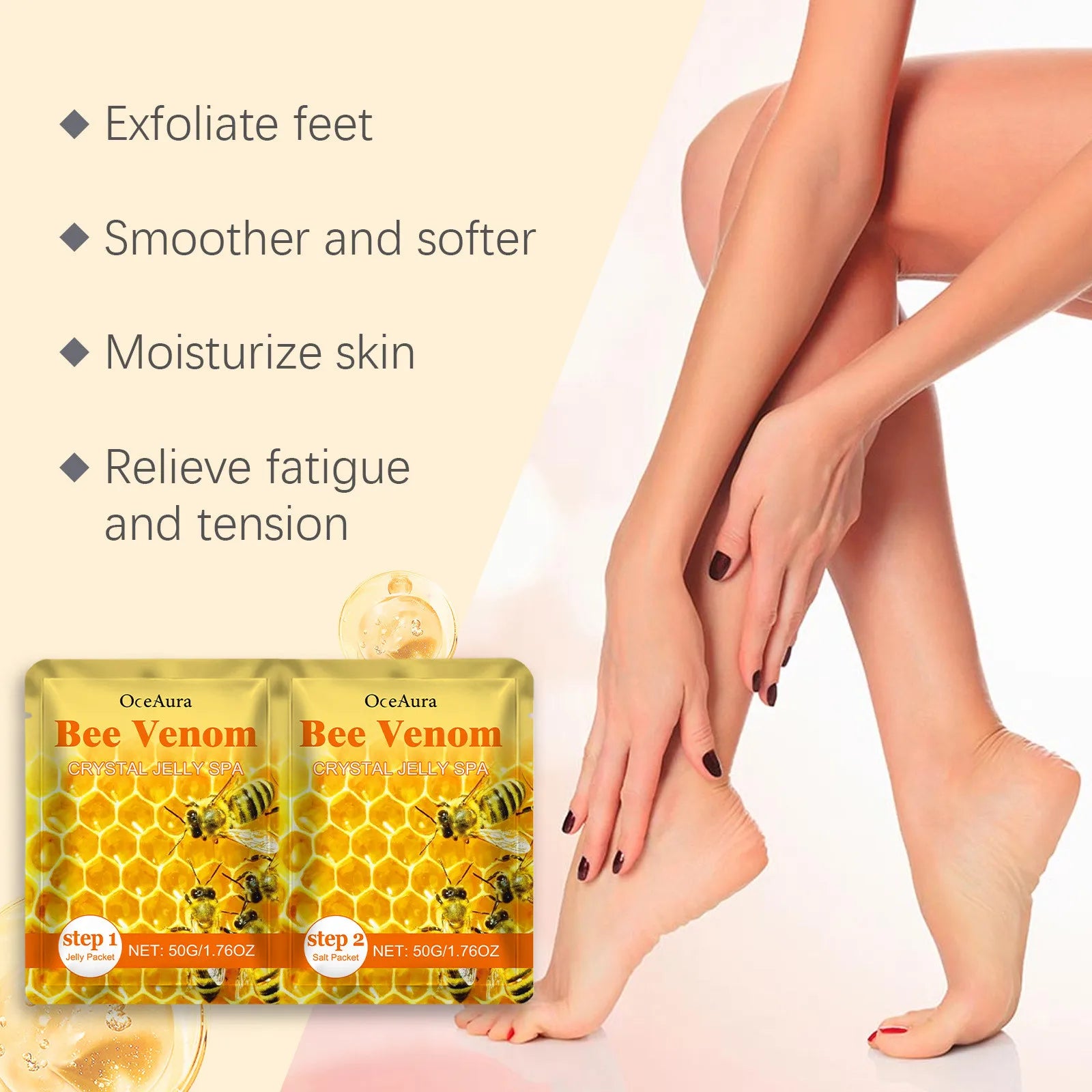 Crystal Jelly Spa Foot Soak Remove Dead Skin Soften Calluses Body Exfoliation Eliminate Fatigue Soothing Mud Scruber Skin Care