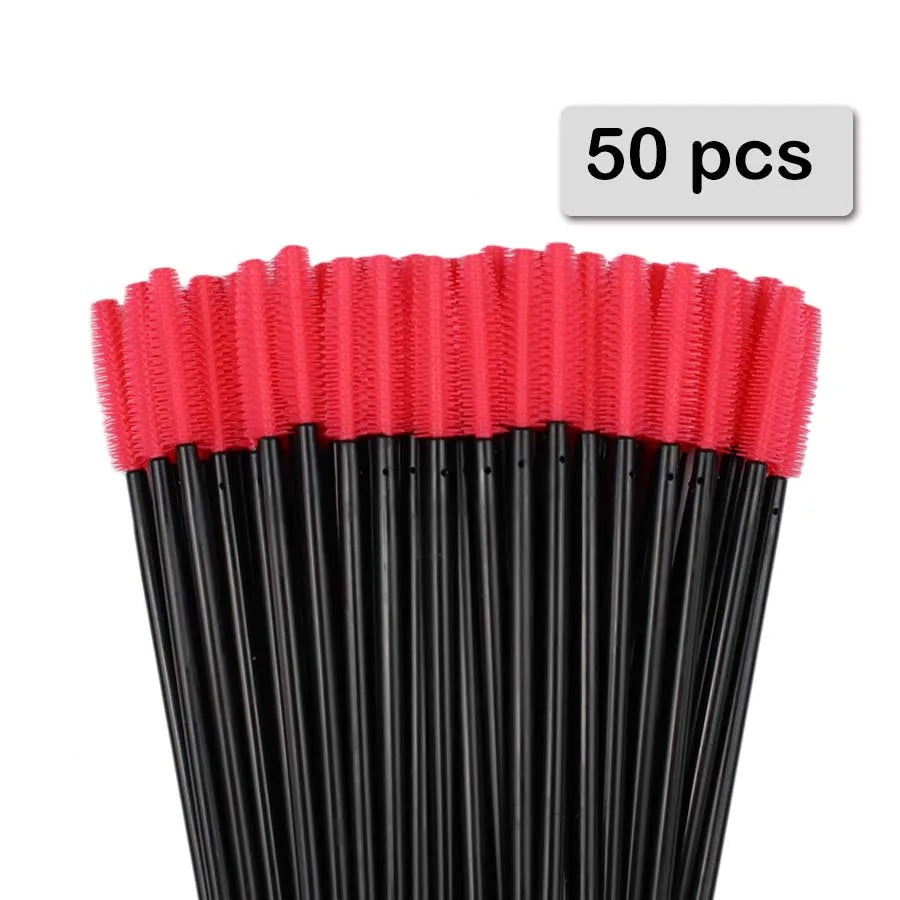 25pcs Silicone Mascara Wands Applicator Disposable Eyelash Brushes Comb Beauty Makeup Brush For Women Eyelash Extension tools