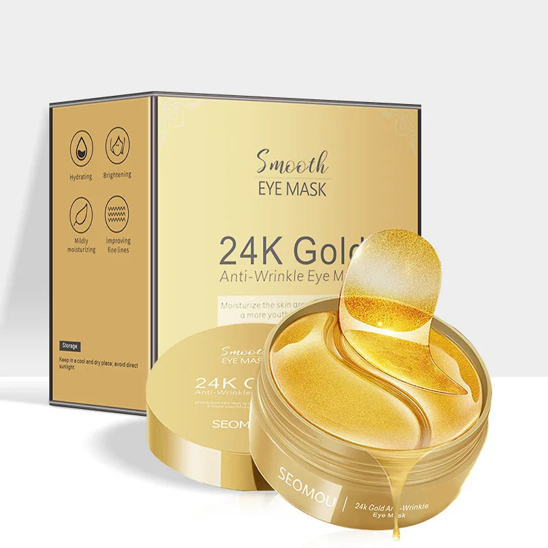 Skincare Products 24K Gold Hyaluronic Acid Eye Mask Remove Dark Eye Circles Collagen Eye Patches Korean Face Care Product