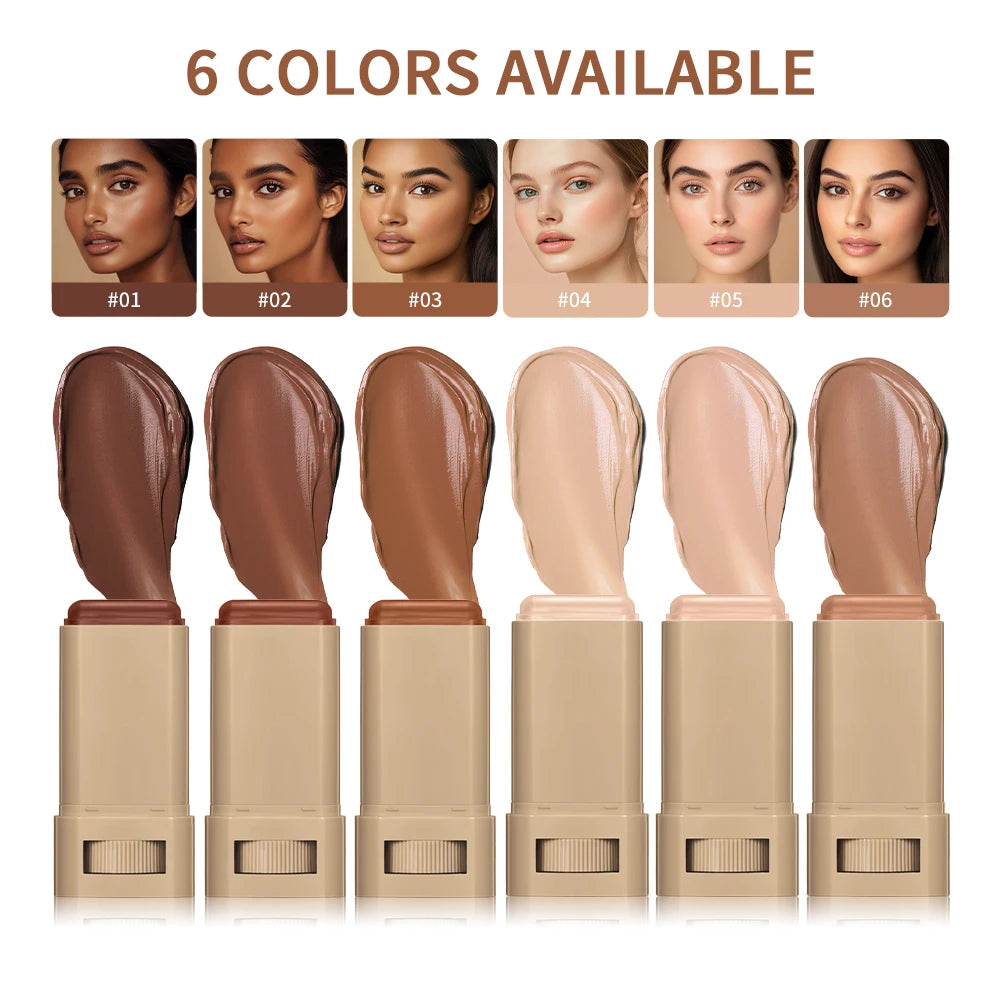 Skin Tint Stick Waterproof Nourishing Solid Tinted Serum Foundation Skin Tint Balm Face Tinted Face Contour Stick Makeup