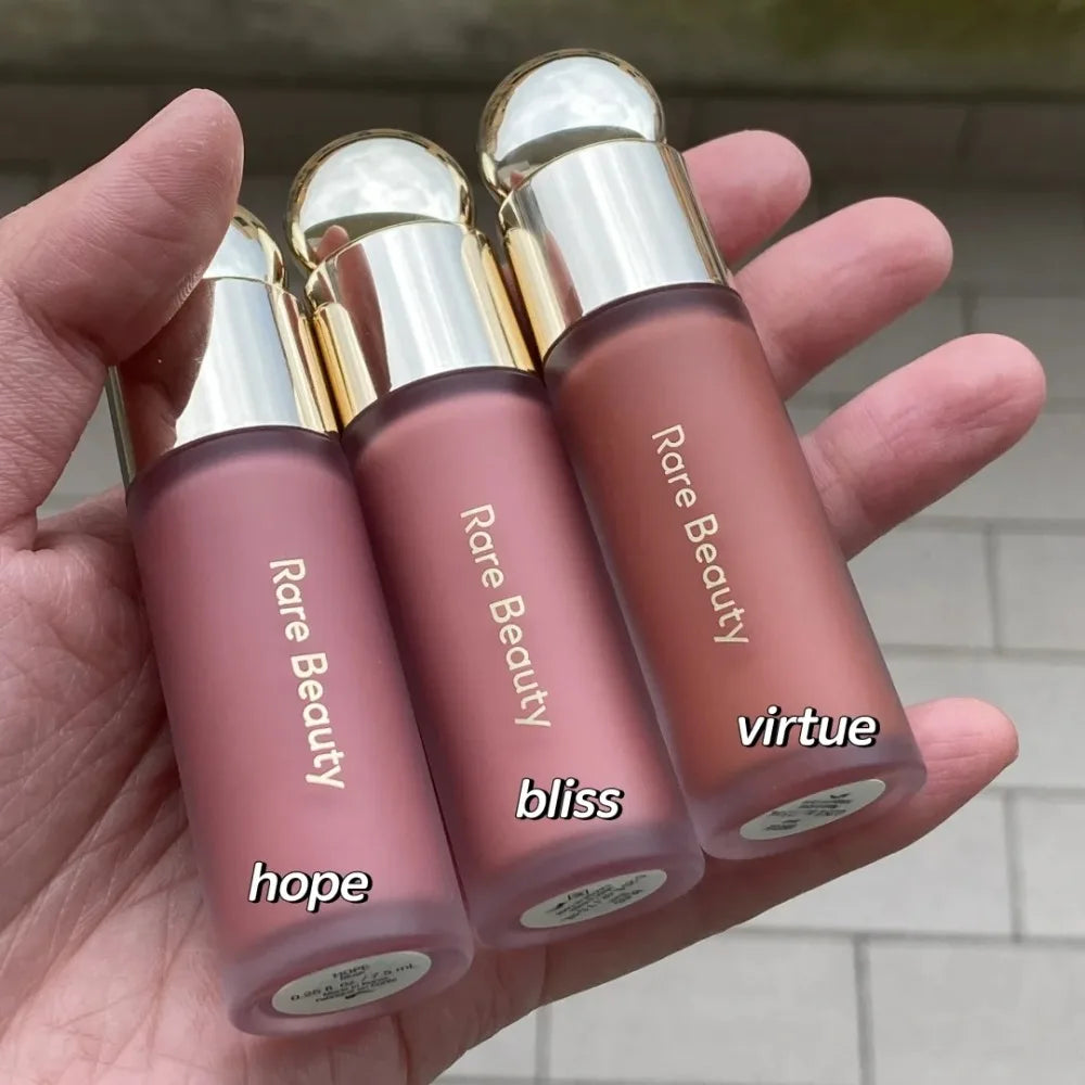 Rare Beauty Liquid Blush Dewy High Pigment Cheek Makeup Long Lasting Natural Radiance Lightweight Easy Blend Bliss 10 Shades