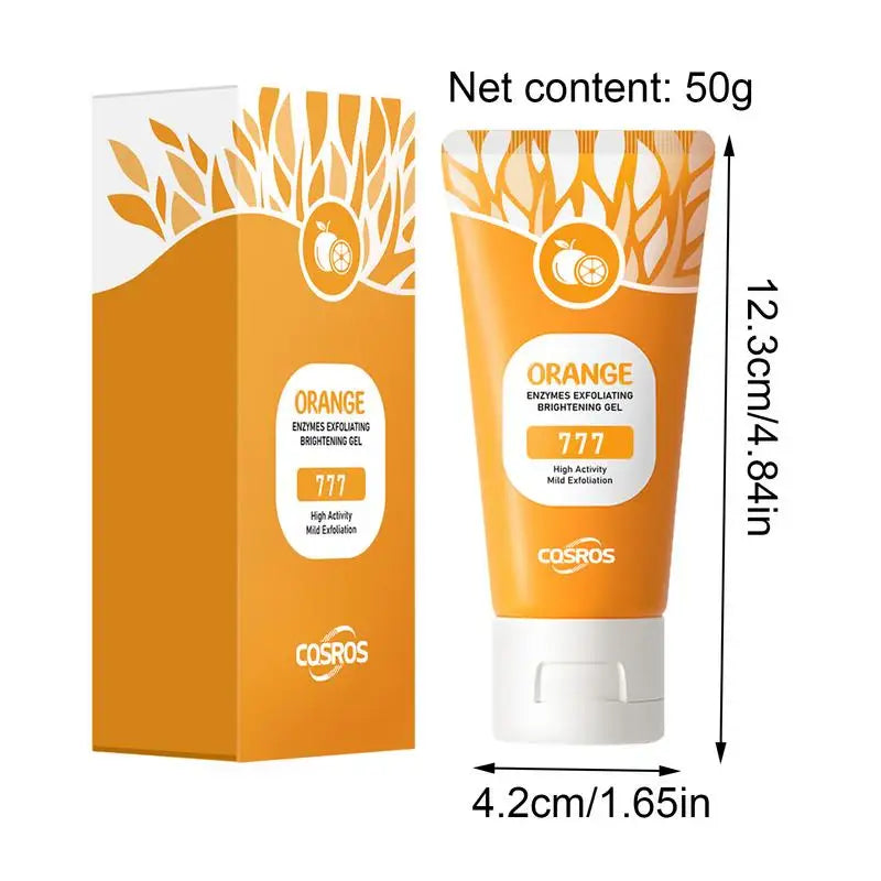 50g Orange Exfoliating gel for facial body scrub skin cleaning Gentle Orange Facial Scrub Body Cleansing Gel Dead Skin Remover
