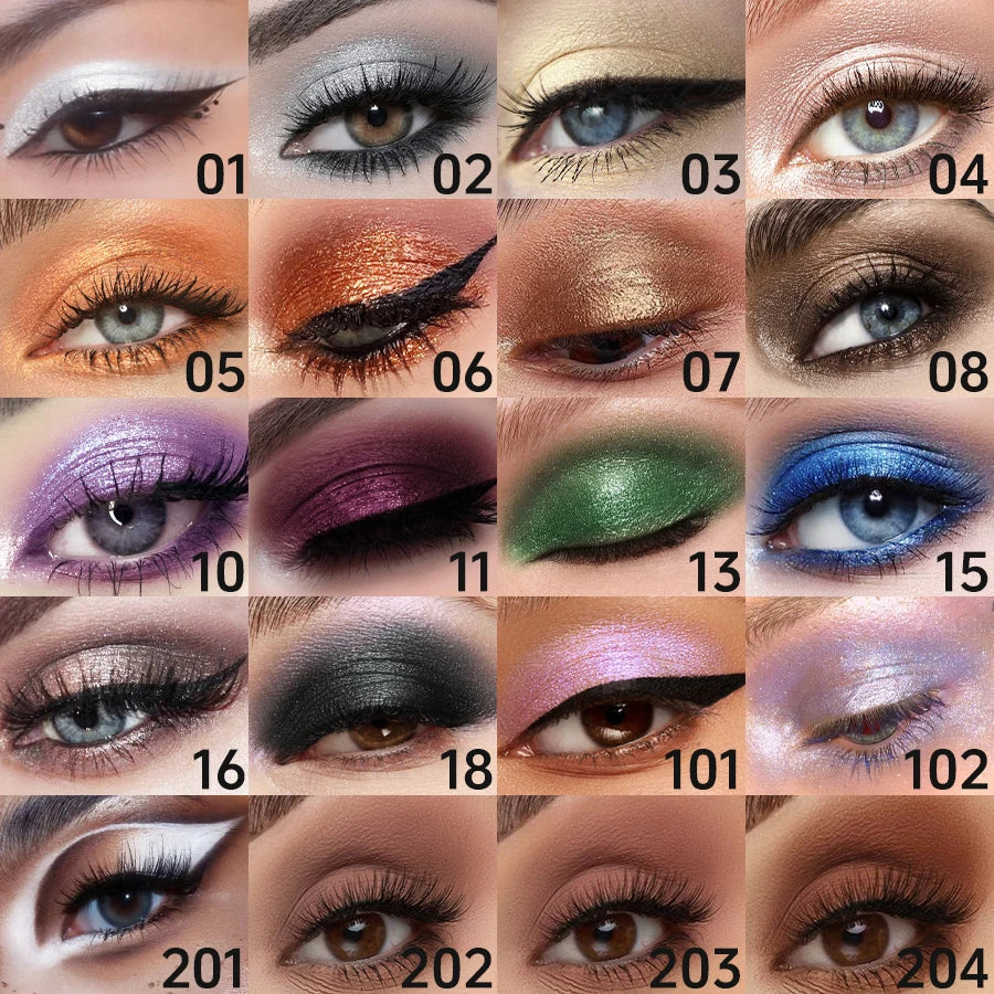 24 Colors Pearlescent Glitter Eyeshadow Eyeliner Pencil Waterproof Matte Nude Eye Shadow Eye Makeup Shimmer Highlighter Pen Tool
