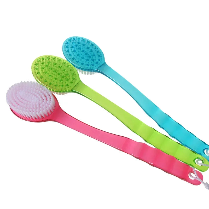 Long Handle Soft Bath Body Brush Back Shower Brushes With Handle Exfoliating Scrub Skin Massager Exfoliation Bathroom Brush