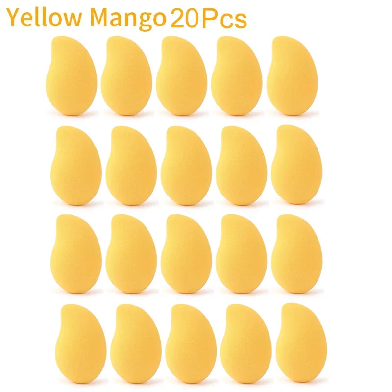 Wholesale Makeup Sponges Mango Shape Soft Beauty Powder Eggs Foundation Concealer Dry Wet Use Tools Cosmetic Cream Applicator