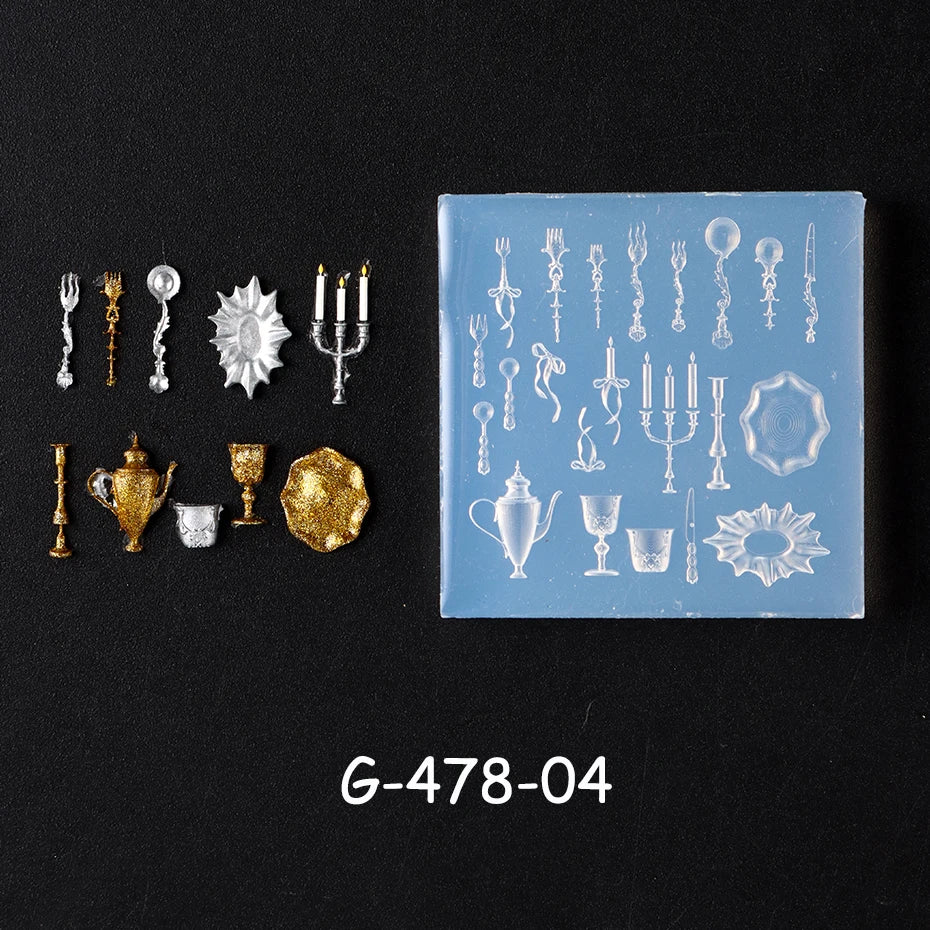 Fashionable Bow Ballet Tie Nail Stamping Plates Kawaii Bowknot Silicone Carving Mould Mini Tableware Manicure Decor Supplies
