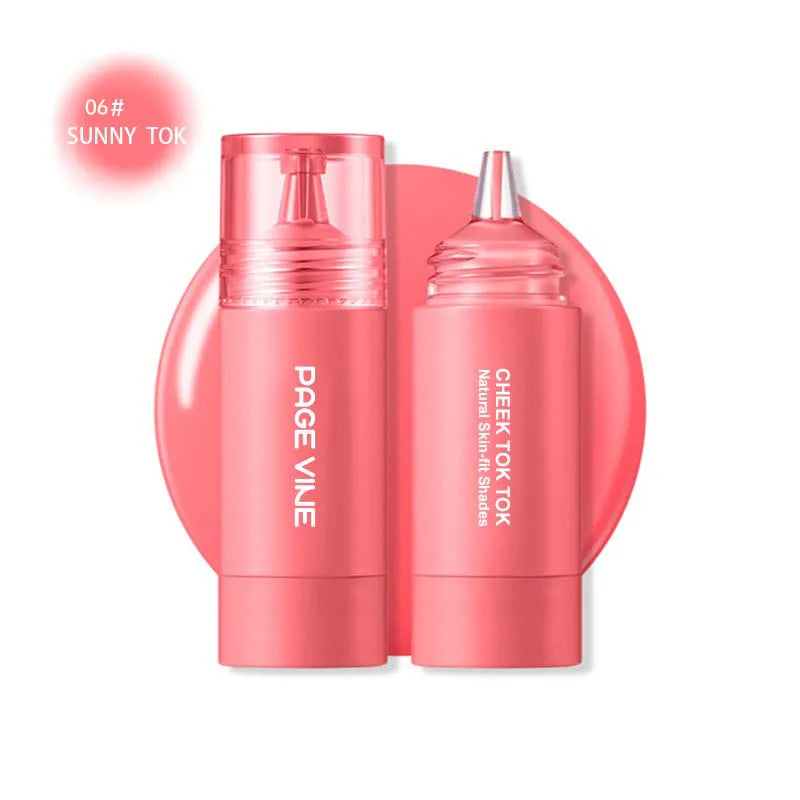 PAGE VINE Liquid Blush Longlasting Velvet Ink Blusher Brightening Natural Matte Rouge Multi-Purpose Cheek Makeup Cosmetics