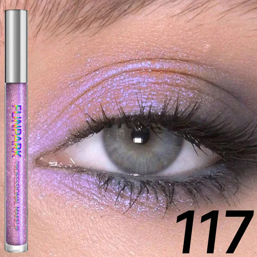Colorful Liquid Eyeshadow Pink Green Black Diamond Shiny Eye Liner Pen Giltter Eyeshadow Palette Makeup Long Lasting Shimmer