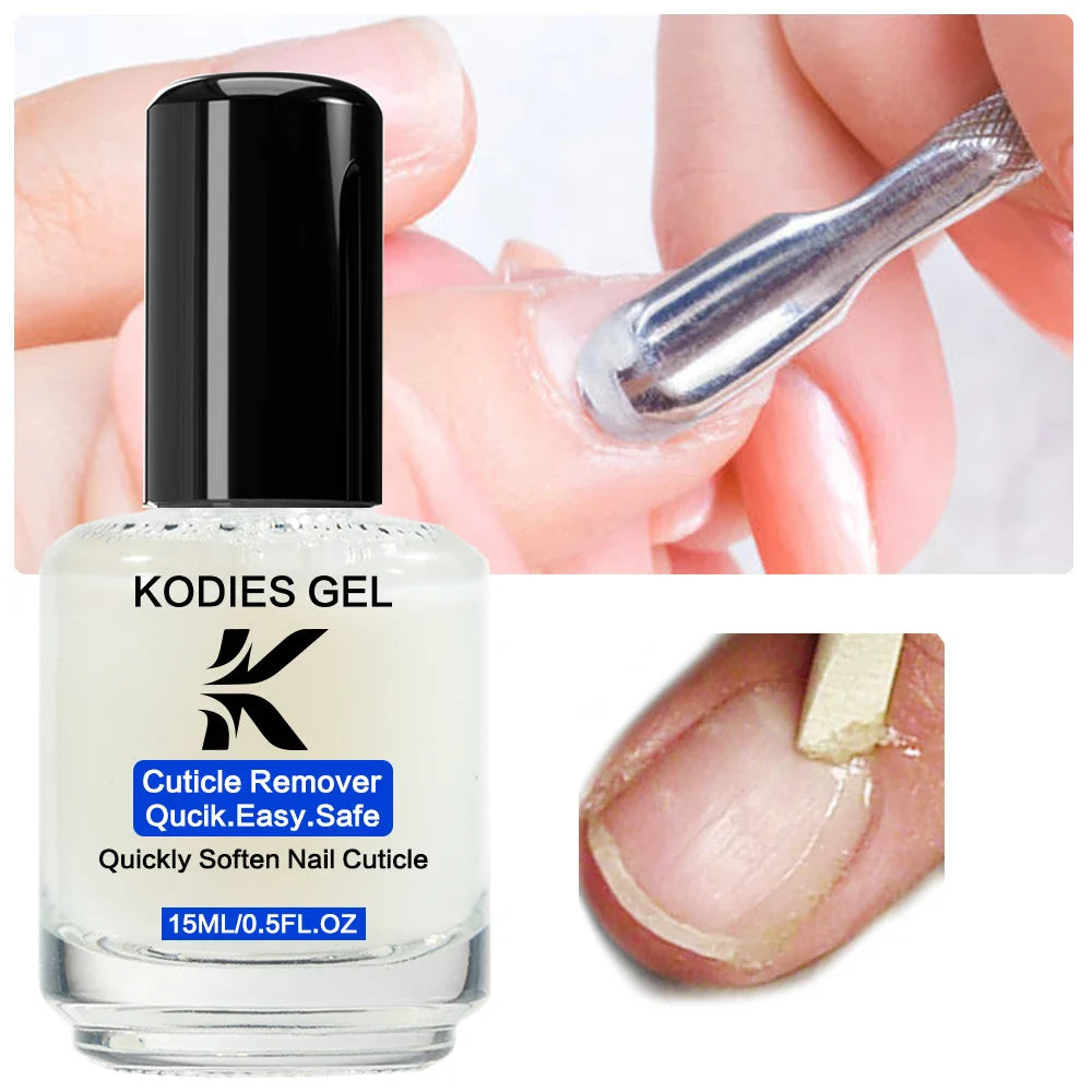 KODIES GEL Cuticle Remover 15ML Gentle Exfoliator Foot Cuticle Oil Softener Liquid Nail Art Treatment Manicure Repair Care Tools