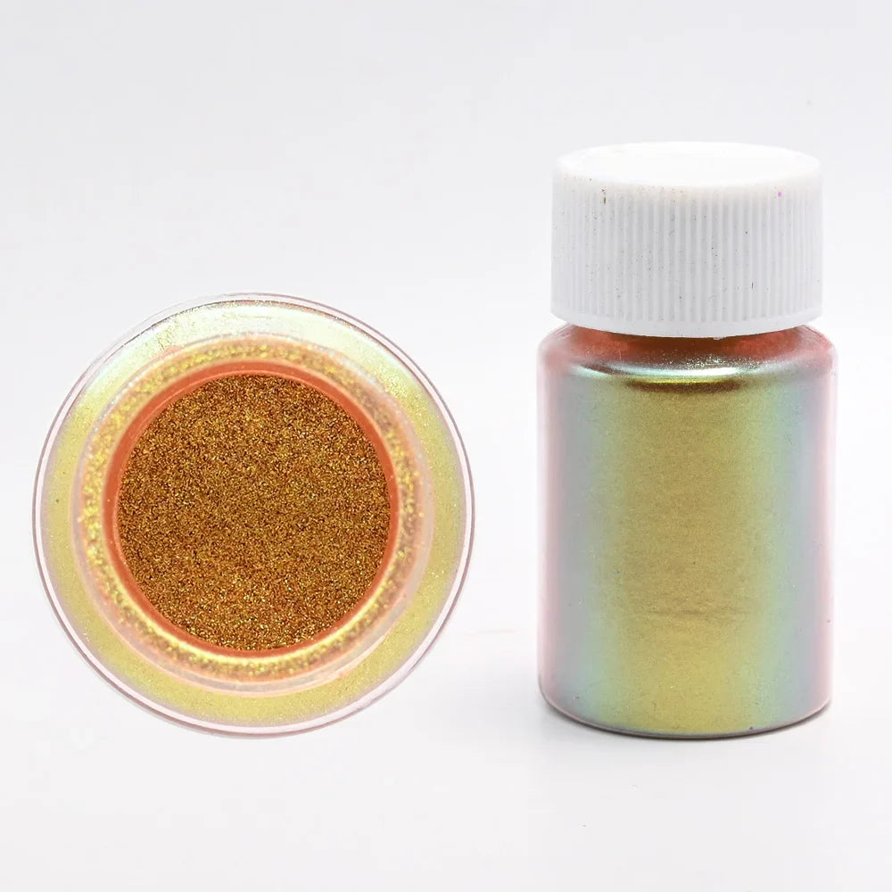 1Box Cherry Pink Chrome Pearl Nail Powder Gradient Mirror Effect Nail Art Glitter Auroras Rubbing Dust Nail Art Decoration 10g