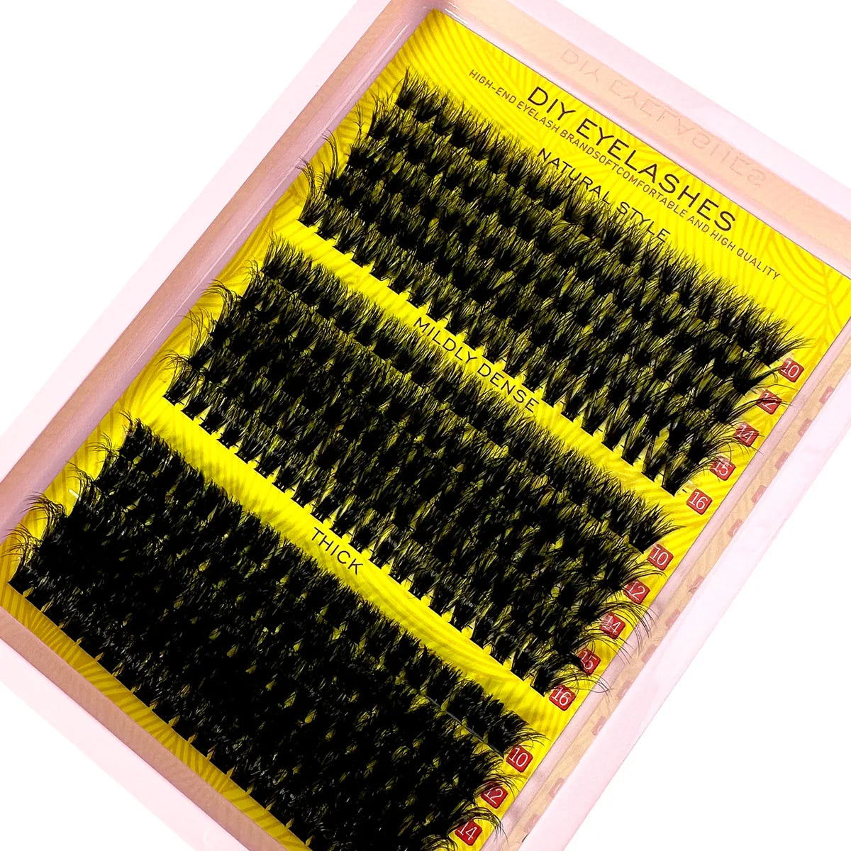 0.07mm DIY 5D Fluffy Lash Clusters 60D 80D 100D Thick Eyelash Clusters D Curl Wispy Individual Lashes 10-16mm Eyelash Extension