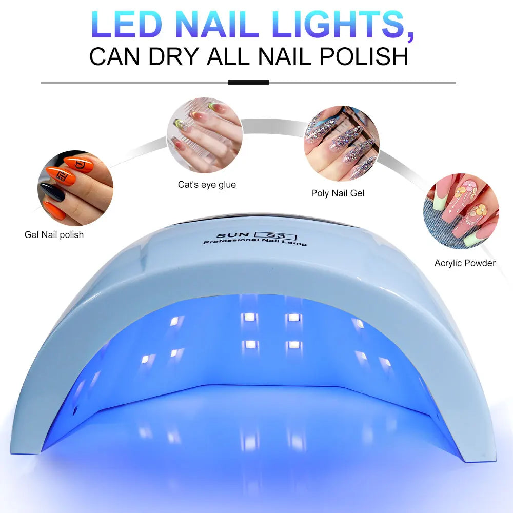 UV LED Nail Lamp Professional Gel Polishing Nail Light 24 LED Nail Art Quick Dryer for Nail Gel Curing Nail Salon Tool