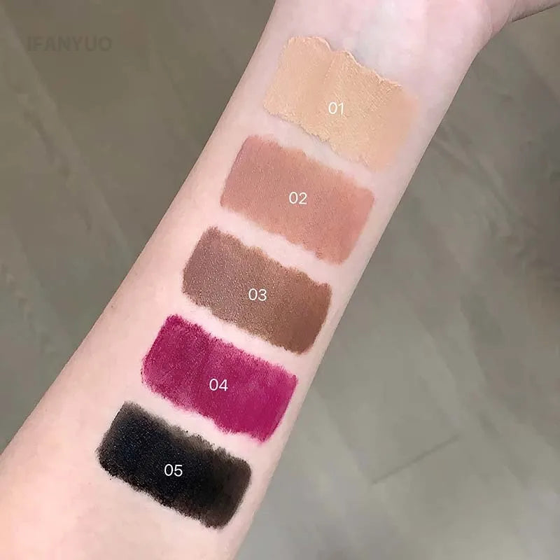 Purple Gothic Lip Gloss Punk Matte Dark Brown Lipstick Nude Lip Tint Waterproof Velvet Liquid Lipstick Lip Satin Korean Cosmetic
