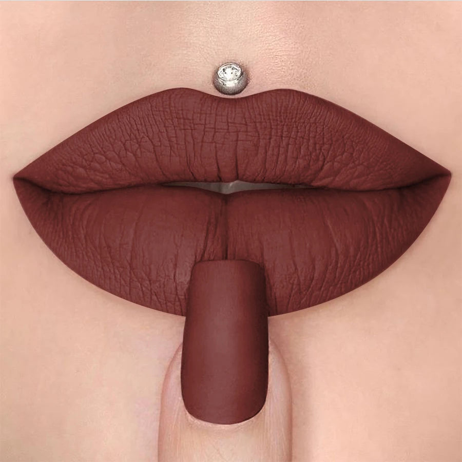 1PC 15 Colors Nude Velet Matte Lipstick Pen Waterproof Long Lasting Red Pink Lip Liner Pen Korean Makeup Lip Tint Lip Glaze