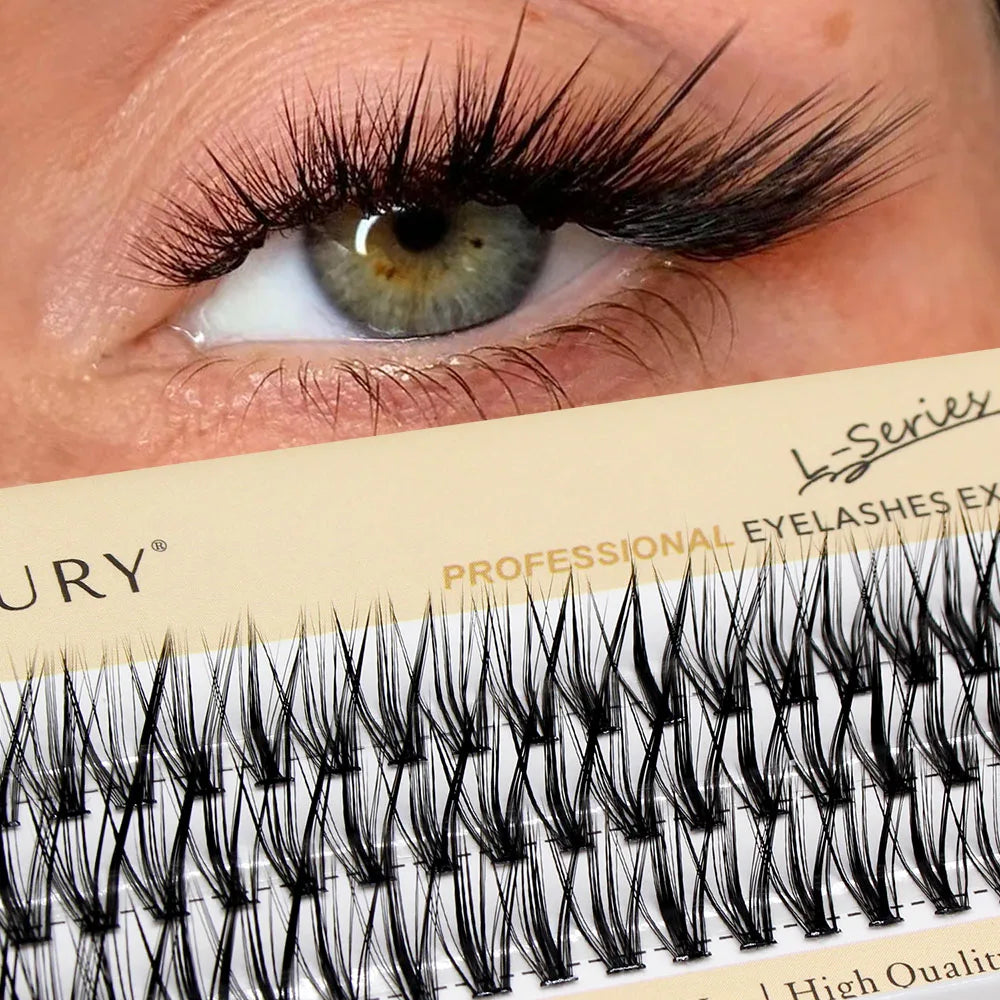 60pcs 30D C/D/L Curl Cluster Eyelash Extension Foxy Eyes Cat Look Natural Individual Eyelashes Bunches Makeup Tool Lashes Cilia