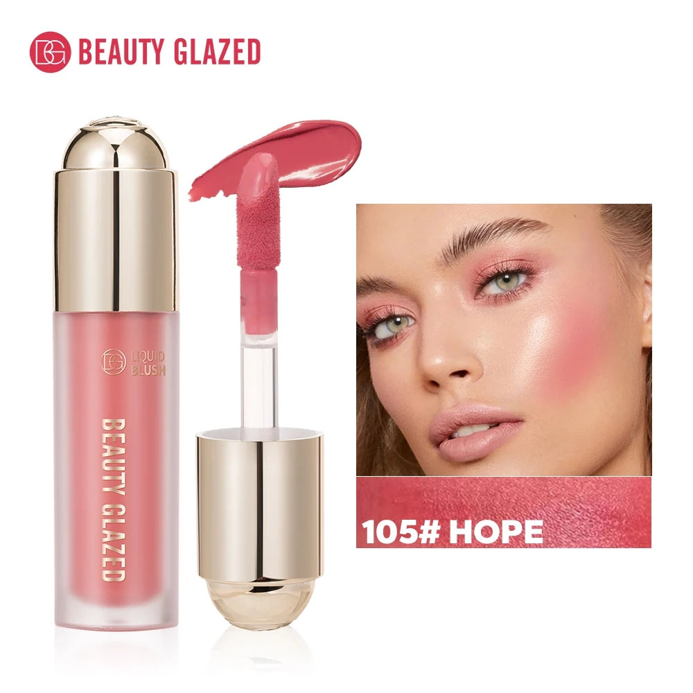 BEAUTY GLAZED Blush Velvet Matte Liquid Lasting Natural Cheek Tint Cream Makeup 5 Colors