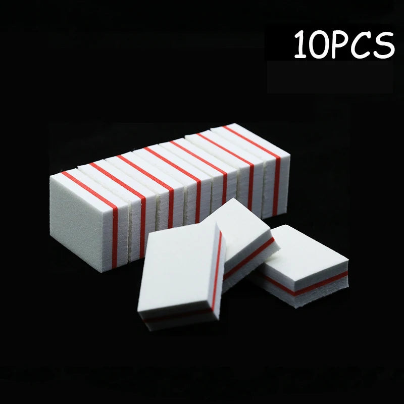 50Pc Professional Mini Nails Art buffer File 100/180 Sandpaper Manicure Tips Care File Sanding Polishing Grinding Equipment Tool