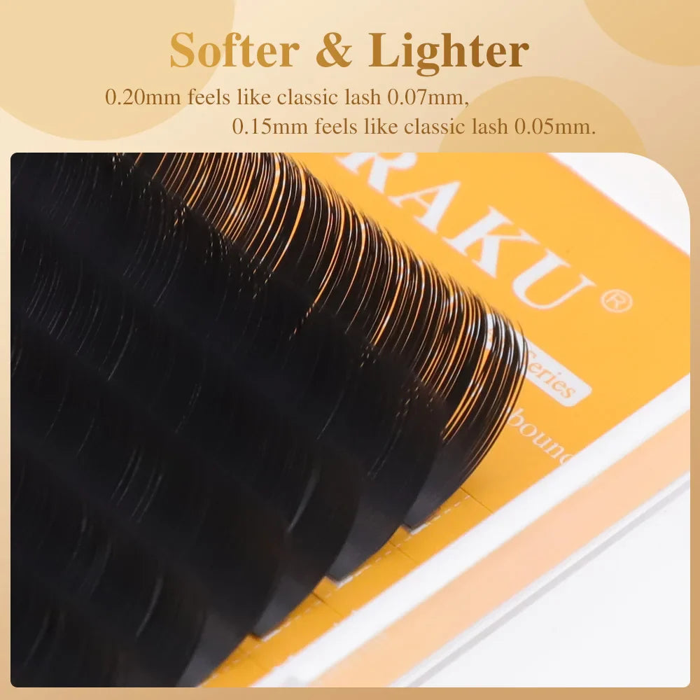 NAGARAKU New Air Series Premium Matte Ellipse Eyelashes High Density Split Tips Natural Light Eyelashes Matte Black