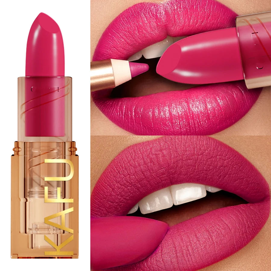 1PC Nude Lipstick Waterproof Lipliner Pen Sexy Matte Contour Lip Tint Lasting Non-stick Cup Lip Gloss Korean Makeup Cosmetic