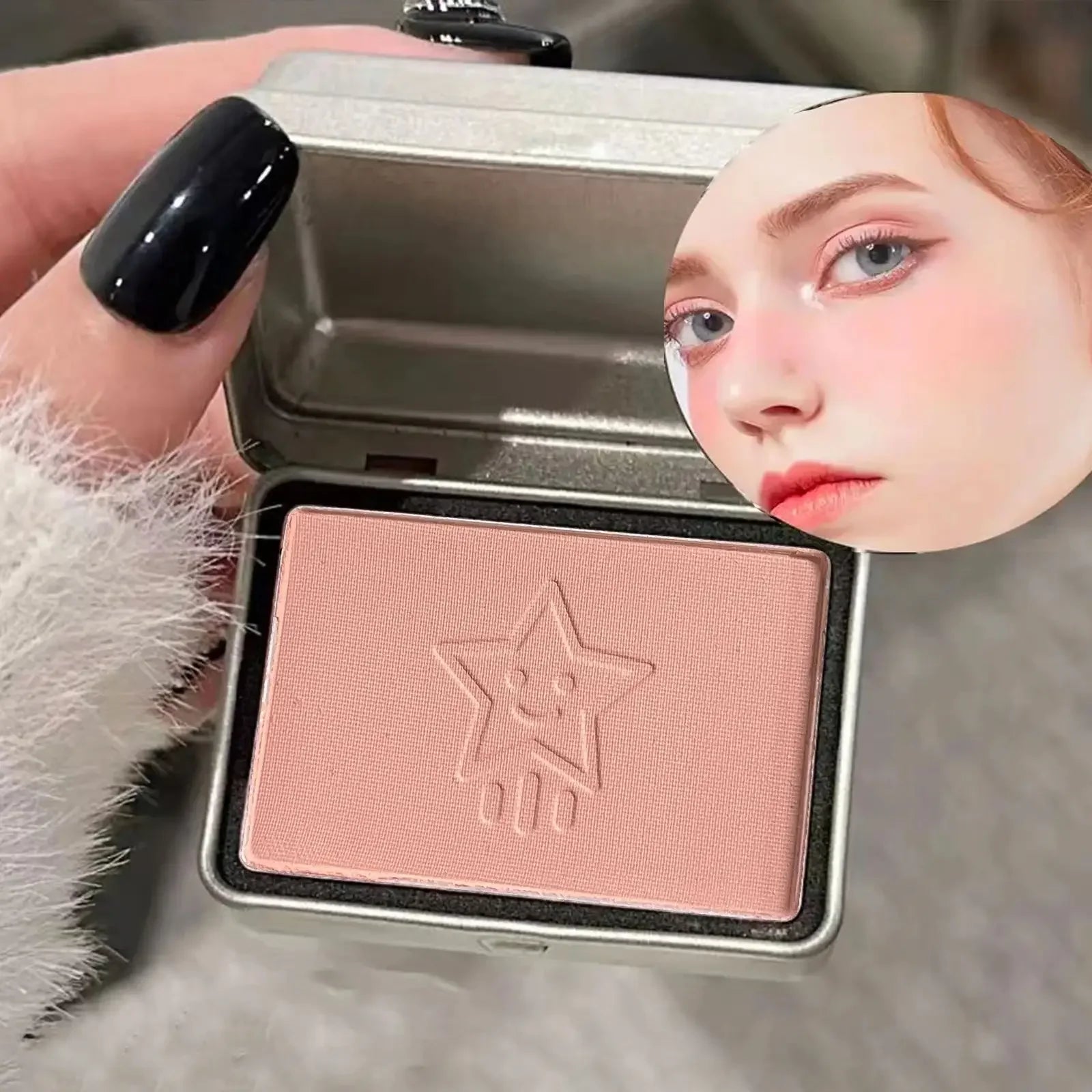 HISYI Matte Blush Palette - A blush palette with waterproof and long-lasting matte effect, medium coverage, and comes with a por